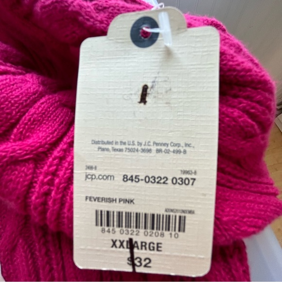 NWT St John’s Bay pink cable knit sweater Size XXL - Picture 9 of 12